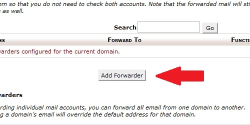 Click the Add Forwarder button.